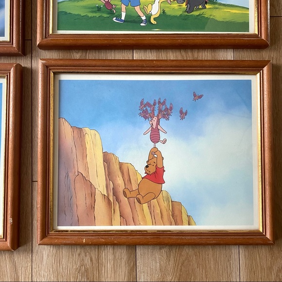 Disney Winnie the Pooh Framed Wall Decor 4pc 14”x11” - Picture 4 of 8
